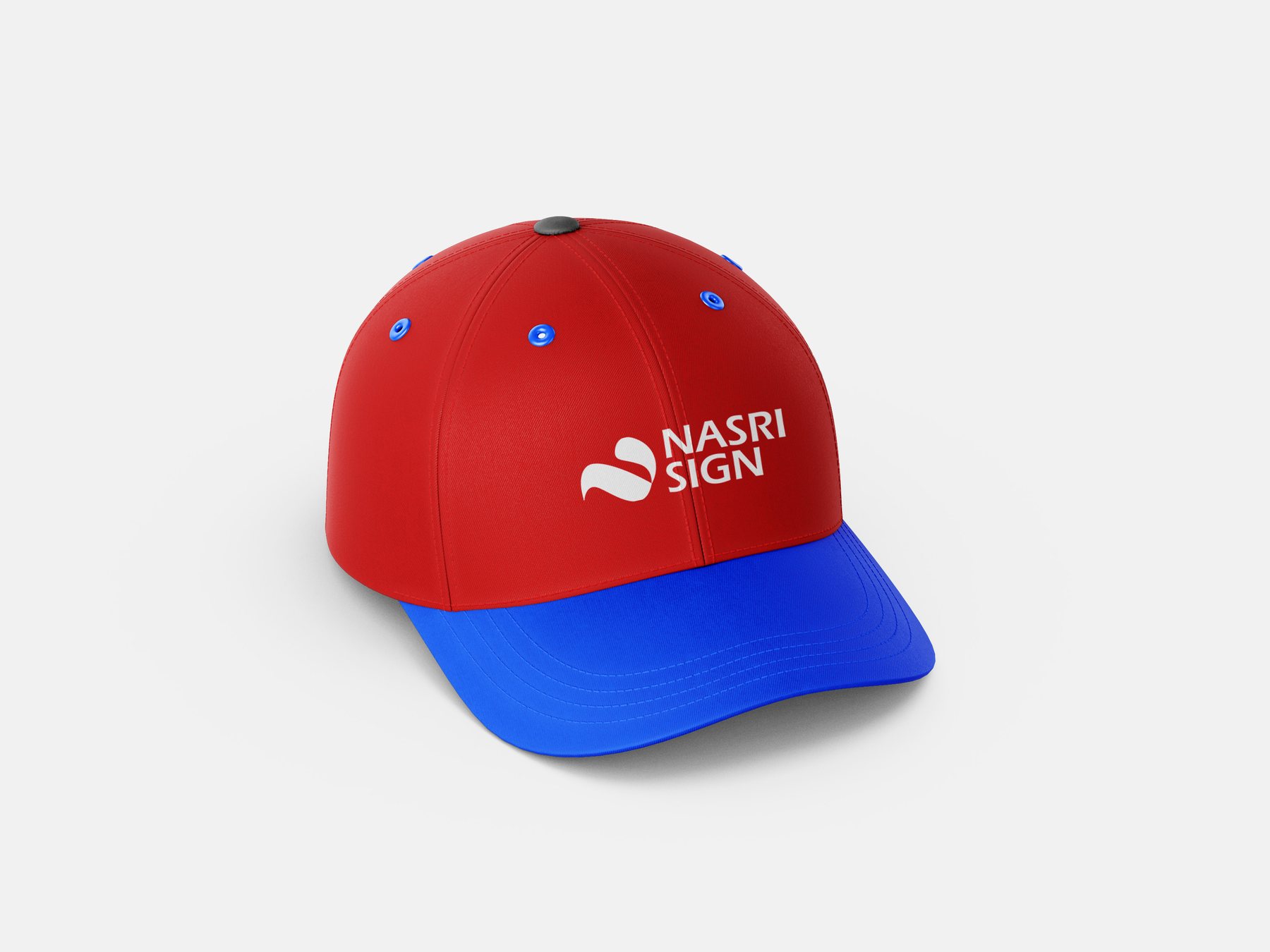 NASRI SIGN branded cap mockup